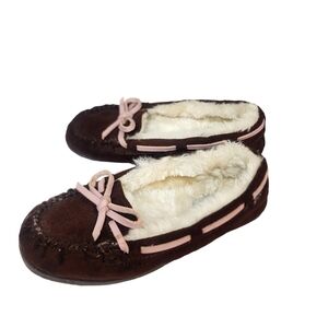 AIRWALK Faux Fur Moccasin Slippers Size 12 1/2